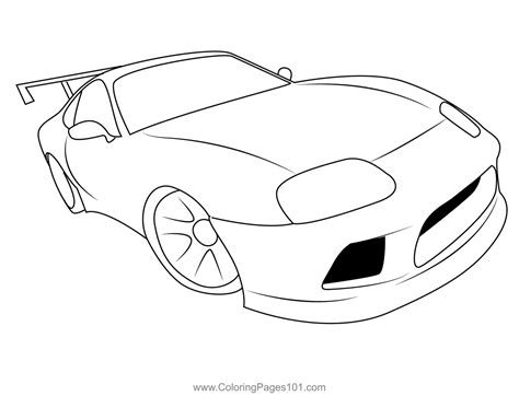 Toyota Supra Detail Coloring Page | Toyota supra mk4, Toyota supra, Toyota