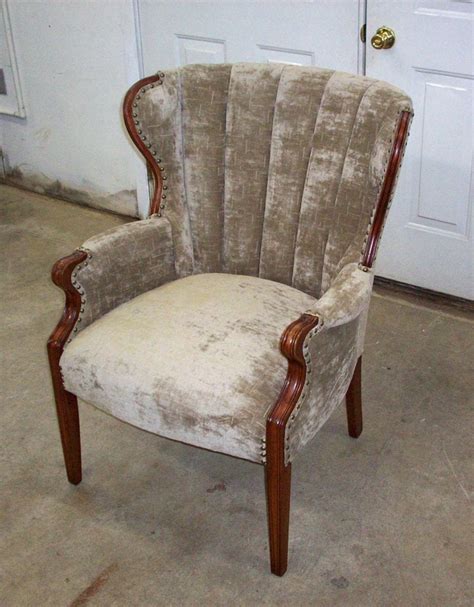 Channel back chair velour fabric upholstery. - Upholstery Shop - Quality Reupholstery & Restoration