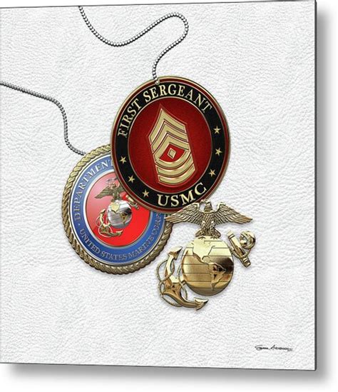 U.S. Marine First Sergeant - USMC 1stSg Rank Insignia with Seal and EGA ...