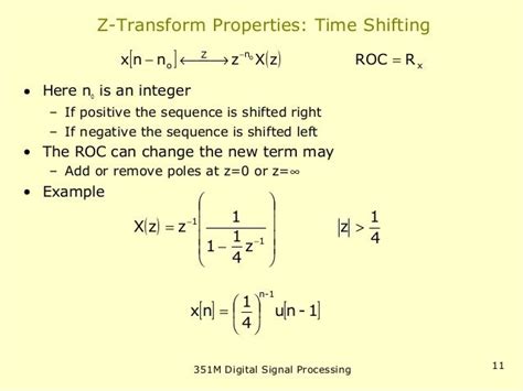 Z TRANSFORM PROPERTIES AND INVERSE Z TRANSFORM