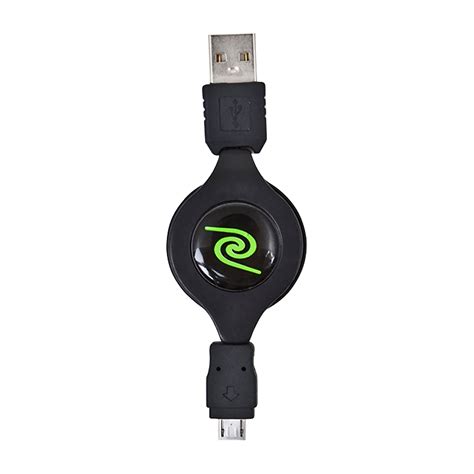 Micro USB Charging Cord | Retractable Micro USB Cable | Black – ReTrak