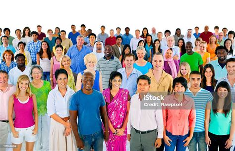 Large Group Of Happy People From Around The World Stock Photo & More Pictures of Active Seniors ...