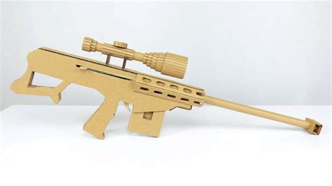 How To Make Sniper Rifle Model from Cardboard - YouTube