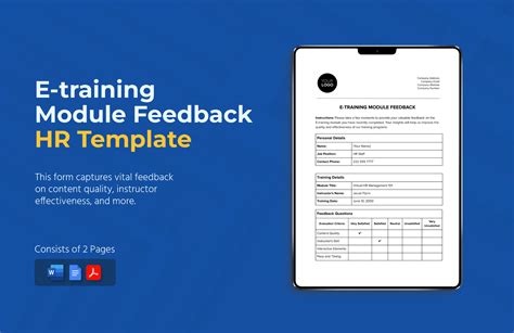 E-training Module Feedback HR Template in Word, PDF, Google Docs ...