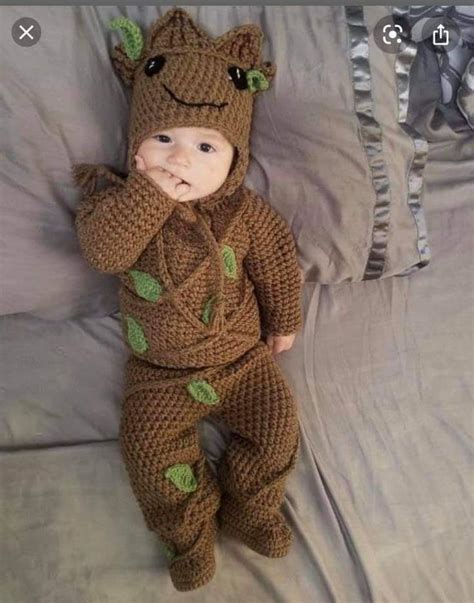 Baby Groot | Disfraces para bebé de ganchillo, Ropa para bebé de ...