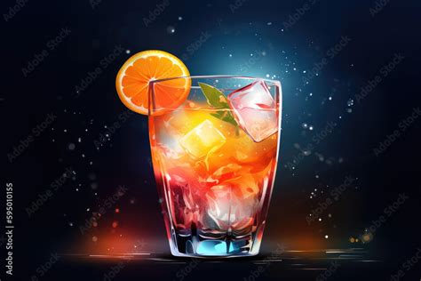 Cocktail background wallpaper, generative ai Stock Illustration | Adobe Stock