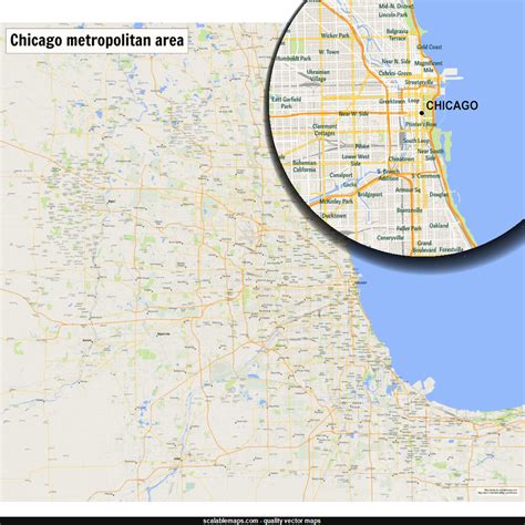 ScalableMaps: Vector map of Chicago (gmap regional map theme)