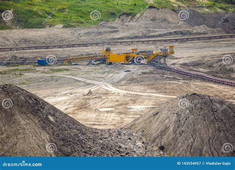 Open coal mine stock image. Image of digger, large, machine - 143554957