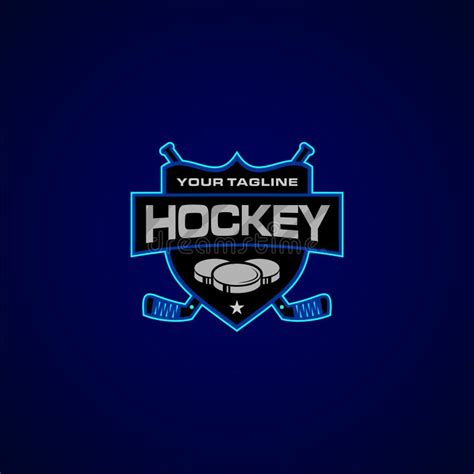 Hockey Emblem Shield Vector Logo Design Stock Vector - Illustration of ...