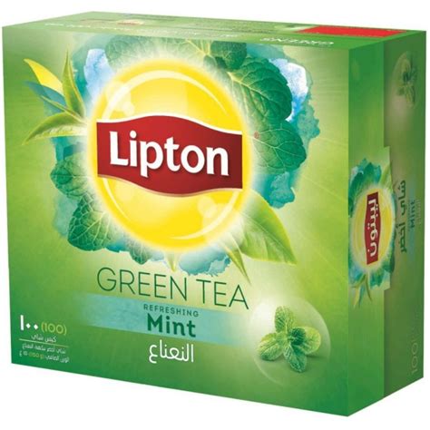 Buy Lipton Green Tea with Mint (pkt/100pcs) Online @ AED49.5 from Bayzon