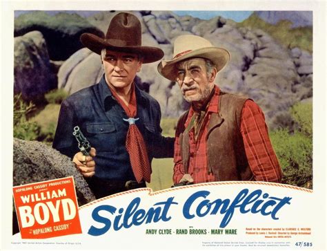 HOPALONG CASSIDY & ANDY CLYDE * SILENT CONFLICT * close-up 11x14 LC ...