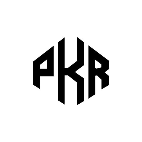 diseño de logotipo de letra pkr con forma de polígono. diseño de ...