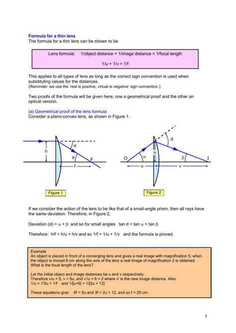 Plano Convex Lens Equation - Tessshebaylo