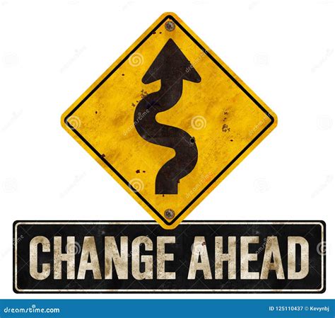 Change Changes Ahead Sign Detour Road Arrow Stock Illustration ...