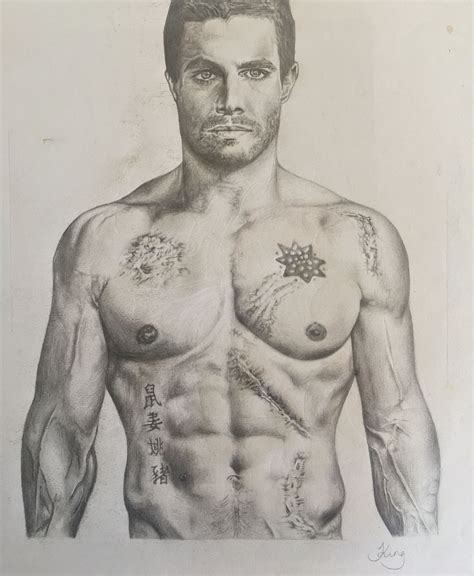 Jasmine King on Instagram: “Stephen Amell/The Green Arrow #art #sketch #drawing #realism #artist ...