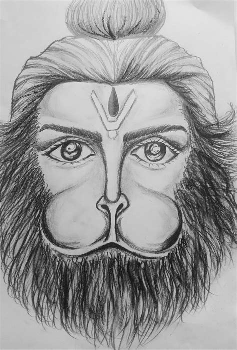 Hanuman Face Sketch