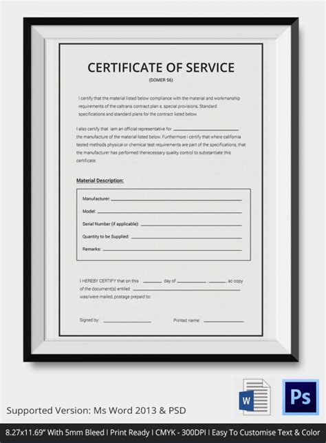 Years Of Service Certificate Template - prntbl.concejomunicipaldechinu.gov.co