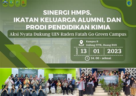 Aksi Nyata Sinergi HMPS, Ikatan Keluarga Alumni dan Prodi Pendidikan Kimia Dukung UIN Raden ...