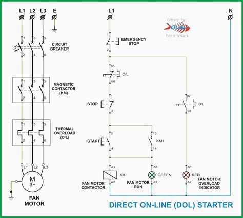 Single Phase Motor Starter Schematic