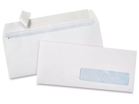 #10 Self-Seal White Business Envelopes with Right Window 4 1/8 x 9 1/2" S-17487 - Uline