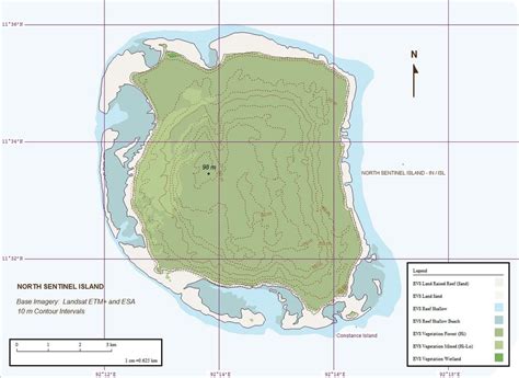 Geography of North Sentinel Island, one of the last human populations left untouched by the ...