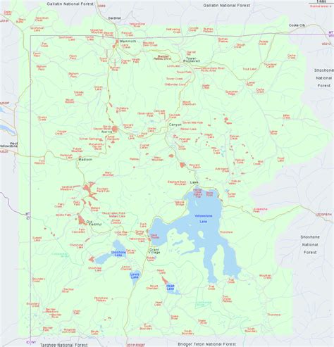 Yellowstone Hiking Trails Map - Hiking In Map