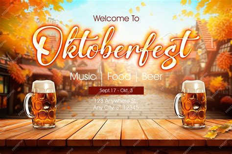 Premium PSD | Background for oktoberfest beer festival poster design