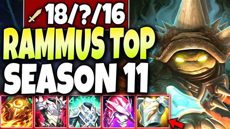 IMMORTAL CARRY KING is BACK 🔥 Meet Rammus Top Lane Season 11 Build 🔥 LoL Best Rammus s11 ...