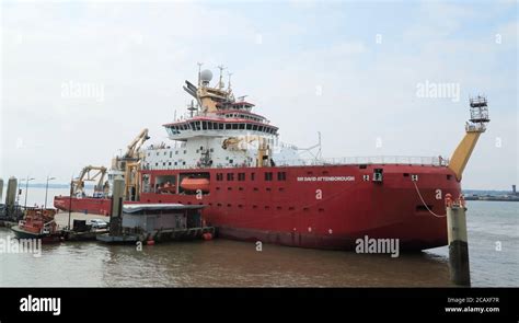 Sir David Attenborough ship leaves Cammell Lairds Stock Photo - Alamy