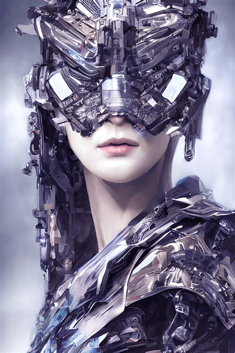 Cyberpunk Woman Robot Portrait Fantasy Intricate Elegant and Highly ...