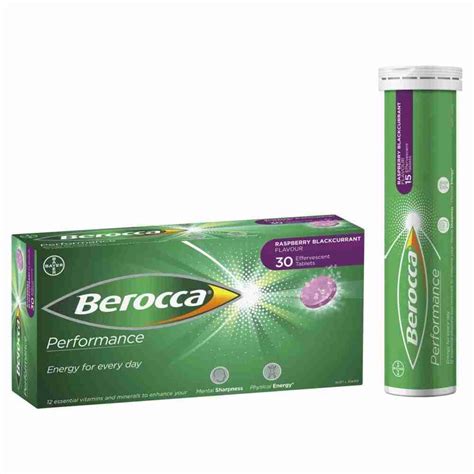 Berocca Vitamin B & C Raspberry Blackcurrant Flavour Energy ...