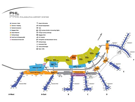 Philadelphia International Airport Terminal Map