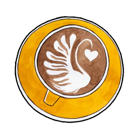 Flat White Coffee Sticker by WOYTON