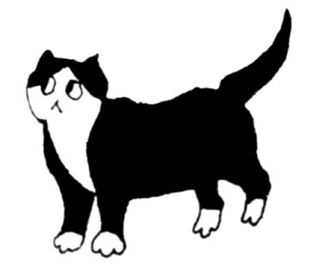 Cartoon Black And White Cat | Free Download Clip Art | Free Clip Art | on Clipart Library