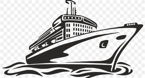 Ferry Boat Black And White Clipart