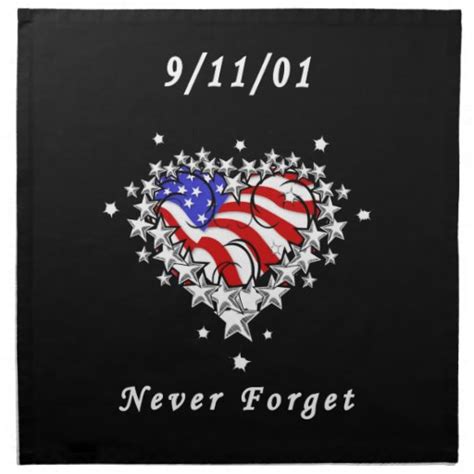 911 Tattoo Never Forget Napkins | Zazzle