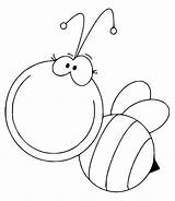 Cute Cartoon Bee Coloring Page  Free Printable Pages sketch template