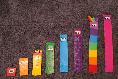 Numberblocks 1-8 Perler Beads | Pearler bead patterns, Perler bead ...