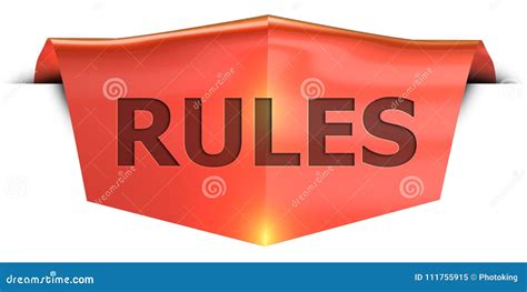 Banner rules stock illustration. Illustration of compliance - 111755915