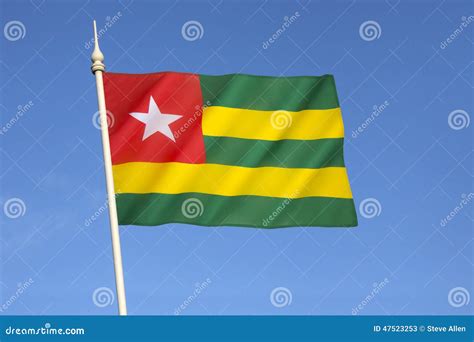 Flag of Togo stock image. Image of west, national, african - 47523253