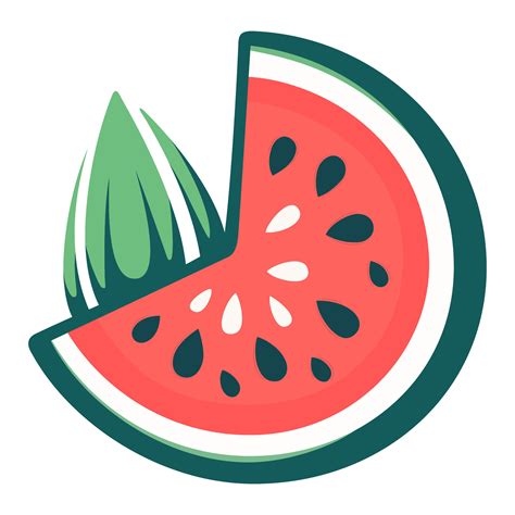 Watermelon slice. Vector Illustration EPS10 24661307 Vector Art at Vecteezy