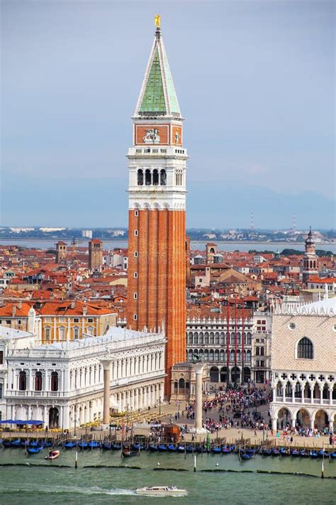 St Mark`s Campanile at Piazza San Marco in Venice, Italy Stock Image - Image of italia, island ...