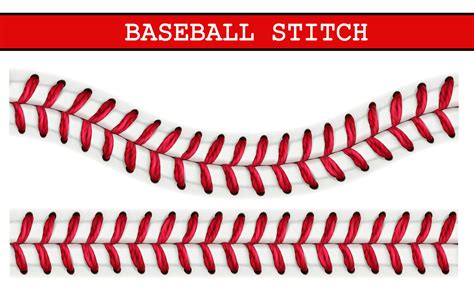 Baseball ball realistic stitch, lace pattern 15017579 Vector Art at ...