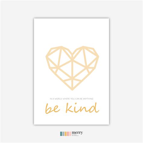 Be Kind Wall Print Instant Download Printable Wall Art - Etsy