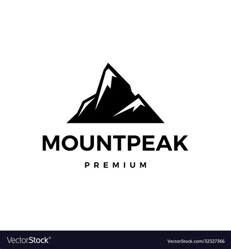 Mountain peak logo icon Royalty Free Vector Image