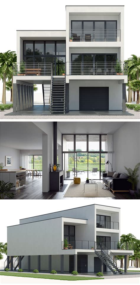 Contemporary Beach House Floor Plans - floorplans.click