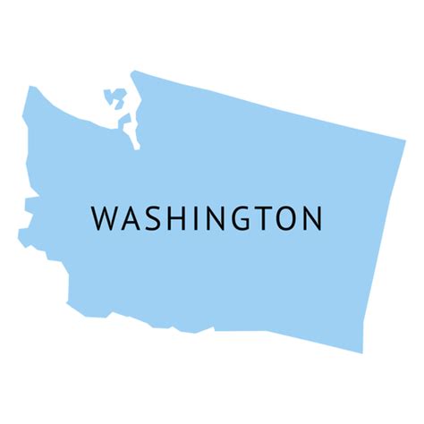 Washington State Stroke Map PNG & SVG Design For T-Shirts