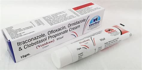 Veriderm Itraconazole, Ofloxacin, Ornidazole & Clobetasol Propionate Cream, 15 Gm, Rs 98 /piece ...