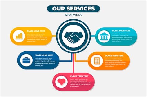 Plana nuestra plantilla de infografía de servicios | Vector Gratis