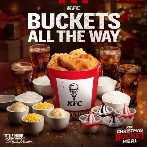 KFC Christmas Bucket Meal 2019 - Available in a Bucket of 6 and 8